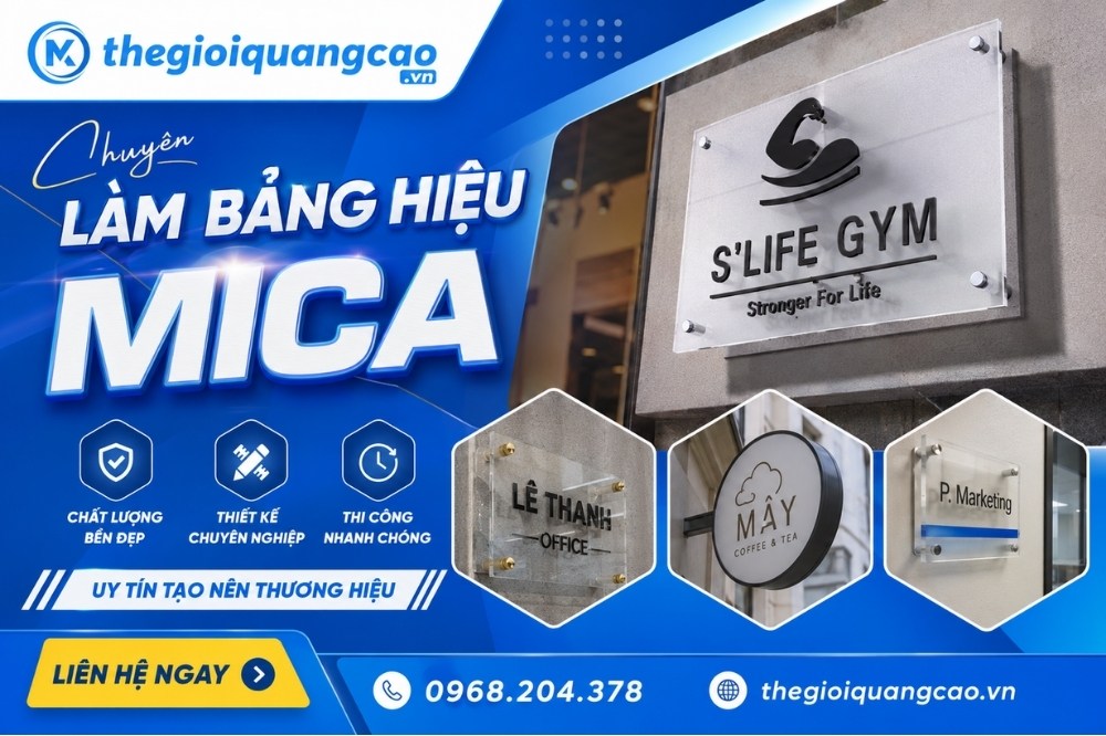 Làm Bảng Hiệu Mica Uy Tín, Giá Rẻ Tại TPHCM