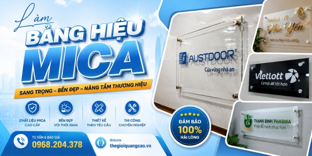 Làm Bảng Hiệu Mica Uy Tín, Giá Rẻ Tại TPHCM