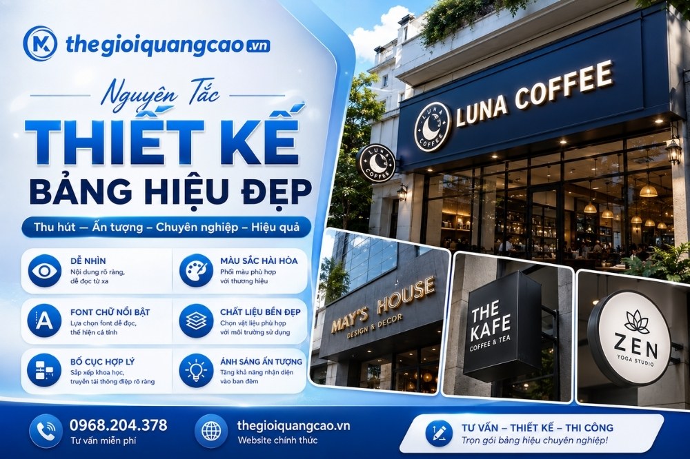 7 Nguyên Tắc Thiết Kế Bảng Hiệu Đẹp, Hút Khách