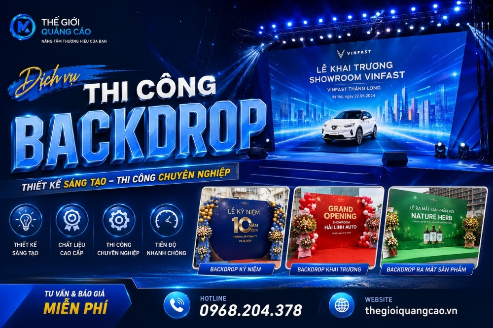 Thi Công Backdrop TPHCM Trọn Gói | Báo Giá Và Tư Vấn