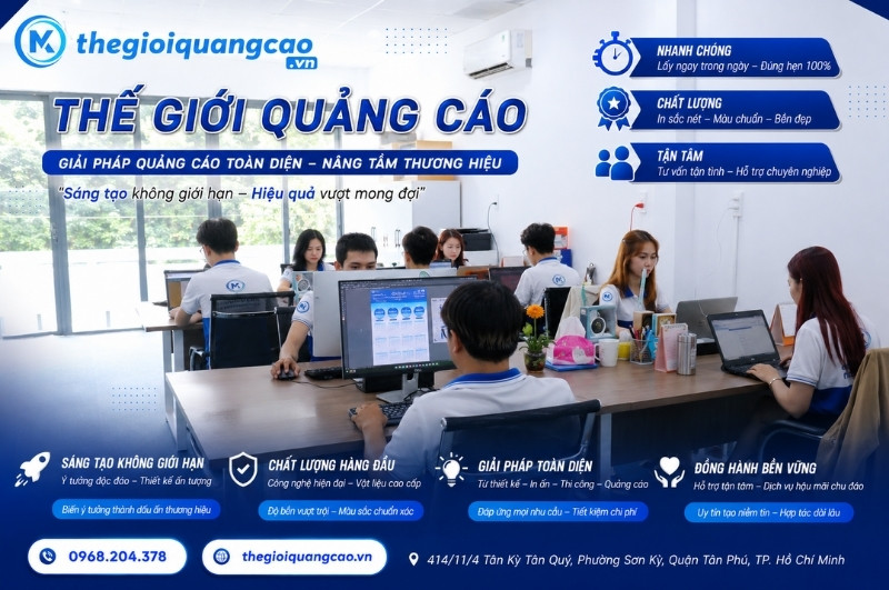 Đội ngũ nh&acirc;n vi&ecirc;n tư vấn v&agrave; thiết kế chuy&ecirc;n nghiệp tại Thế Giới Quảng C&aacute;o