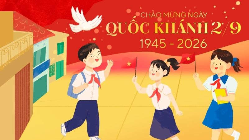 Mẫu backdrop ch&agrave;o mừng ng&agrave;y Quốc Kh&aacute;nh 2/9