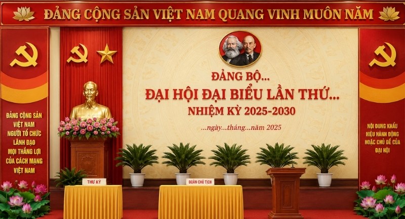 Quy định thiết kế backdrop đại hội đảng chuẩn