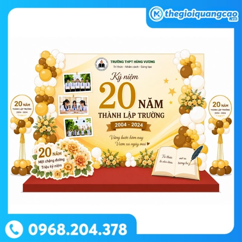 Backdrop Kỷ Niệm Thành Lập Trường