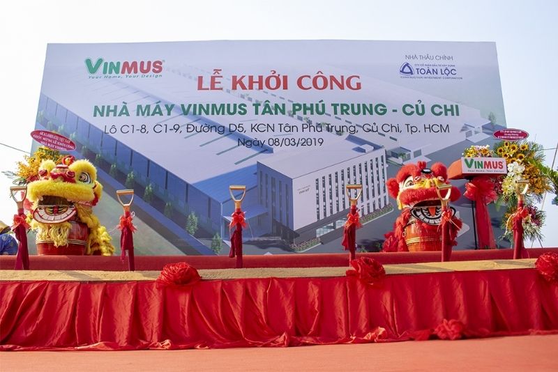 Thi c&ocirc;ng backdrop lễ khởi c&ocirc;ng gi&aacute; rẻ trọn g&oacute;i TPHCM