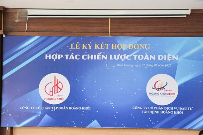 Mẫu backdrop lễ k&yacute; kết hợp đồng hợp t&aacute;c chiến lược