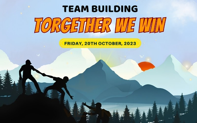 Mẫu backdrop team building leo n&uacute;i
