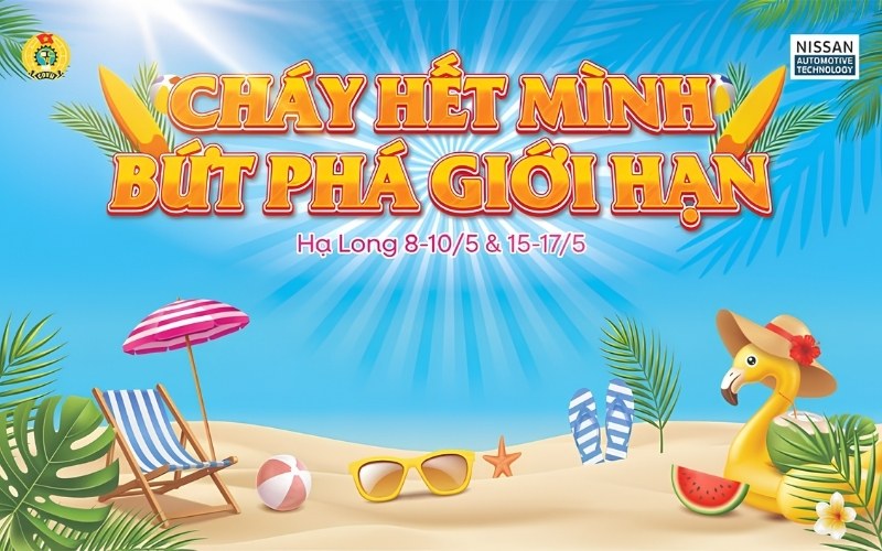 Mẫu backdrop team building năng động ph&ugrave; hợp giới trẻ gen z