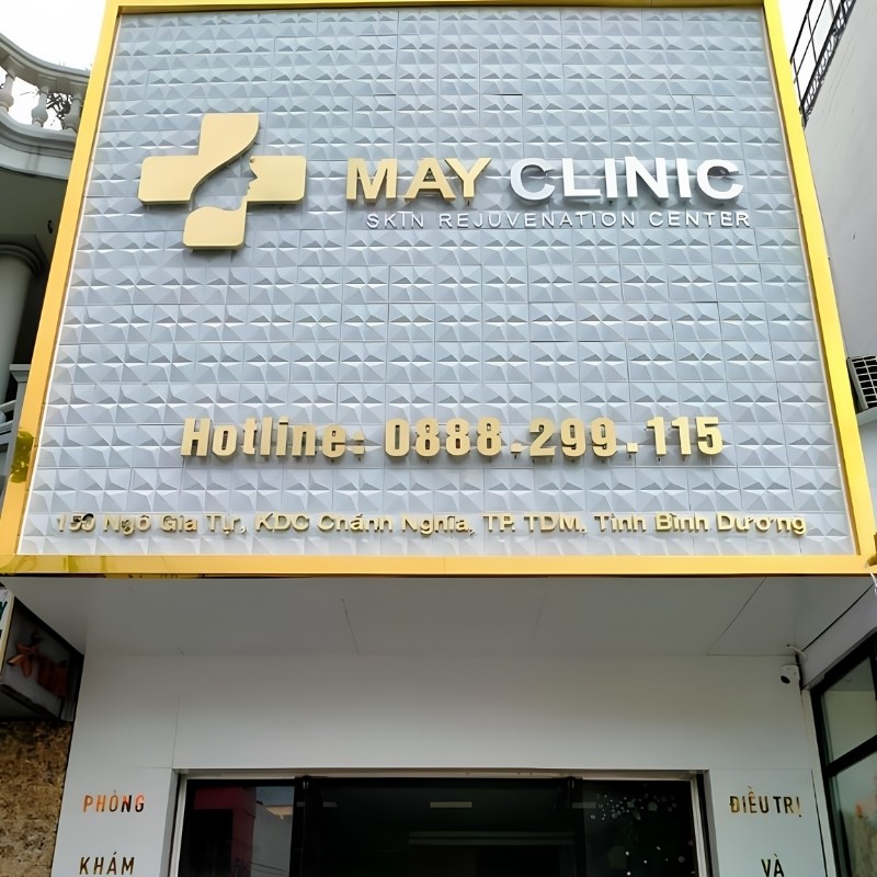Mẫu bảng hiệu tấm ốp kim loại 3D ph&ograve;ng kh&aacute;m da liễu