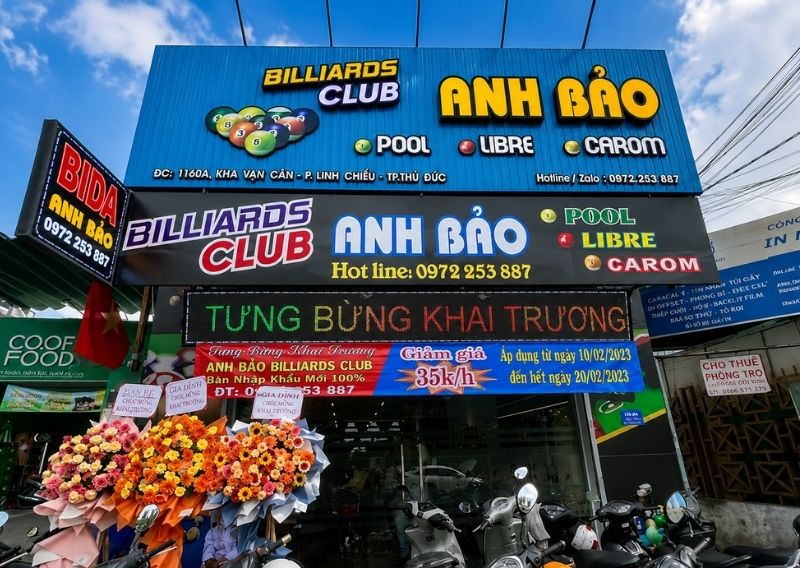 Lưu &yacute; về quy định khi l&agrave;m bảng hiệu billiards