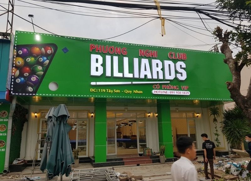 Mẫu bảng hiệu bida Phương Nghi Club