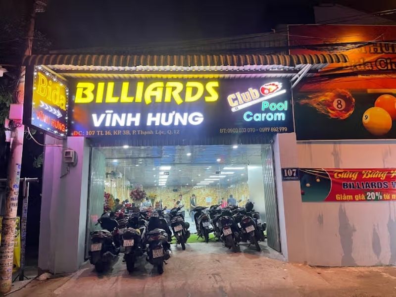 Mẫu bảng hiệu Billards Vĩnh Hưng