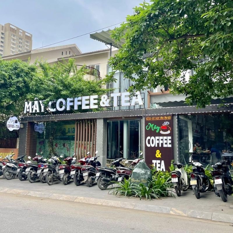 Mẫu bảng hiệu cafe hộp đ&egrave;n chữ nổi gắn LED