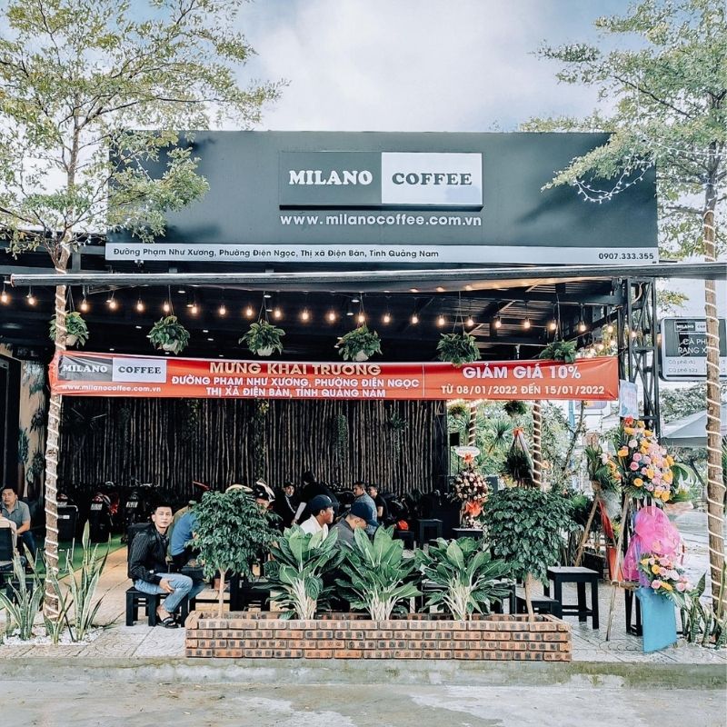 Mẫu bảng hiệu qu&aacute;n cafe Milano
