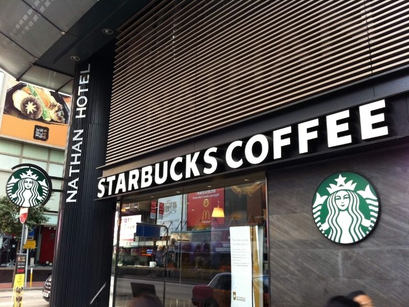 Mẫu bảng hiệu cafe Starbucks