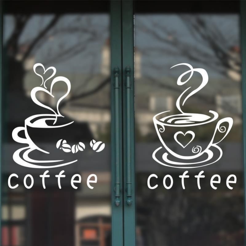 Decal d&aacute;n trang tr&iacute; cho qu&aacute;n cafe