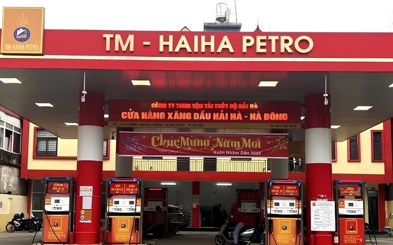 Mẫu bảng hiệu c&acirc;y xăng Haiha Petro
