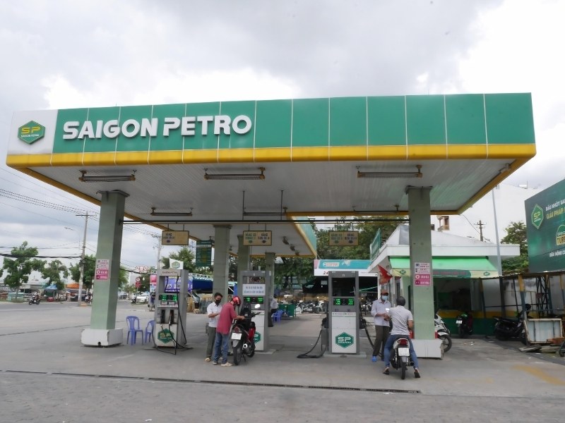 Mẫu bảng hiệu c&acirc;y xăng Saigon Petro