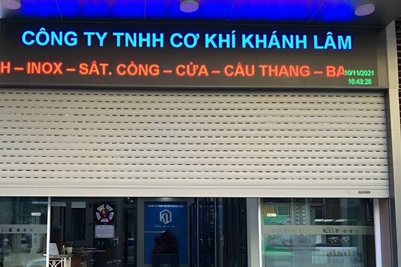 Bảng hiệu c&ocirc;ng ty cơ kh&iacute; m&agrave;n h&igrave;nh LED