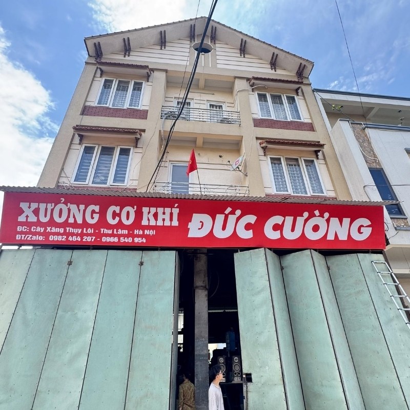 Mẫu bảng hiệu xưởng cơ kh&iacute; Đức Cường