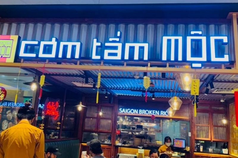 Mẫu bảng hiệu cơm tấm Mộc