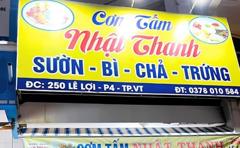 Biển hiệu quảng c&aacute;o qu&aacute; cơm tấm in bạt hiflex