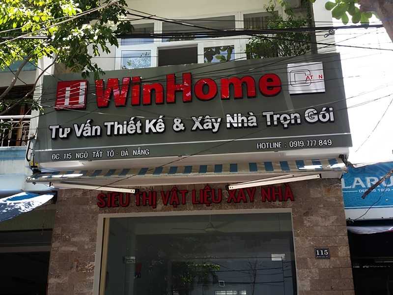 Mẫu bảng hiệu c&ocirc;ng ty x&acirc;y dựng đẹp