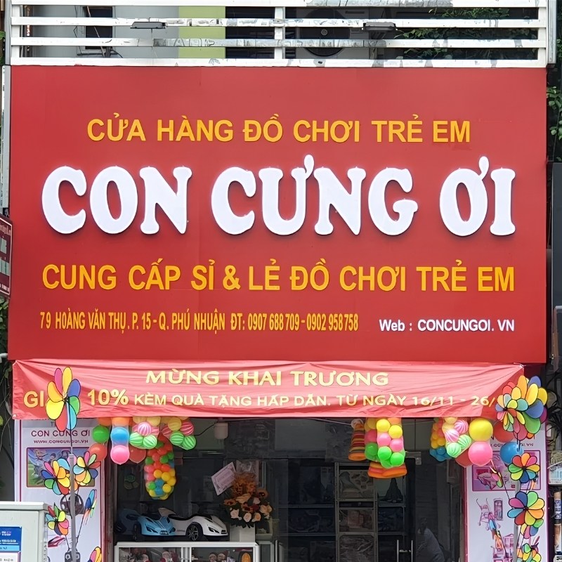 Mẫu bảng hiệu cửa h&agrave;ng đồ chơi trẻ em