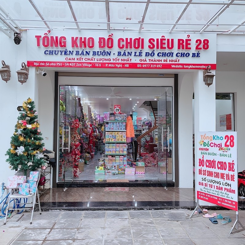 Mẫu bảng hiệu tổng kho đồ chơi trẻ em