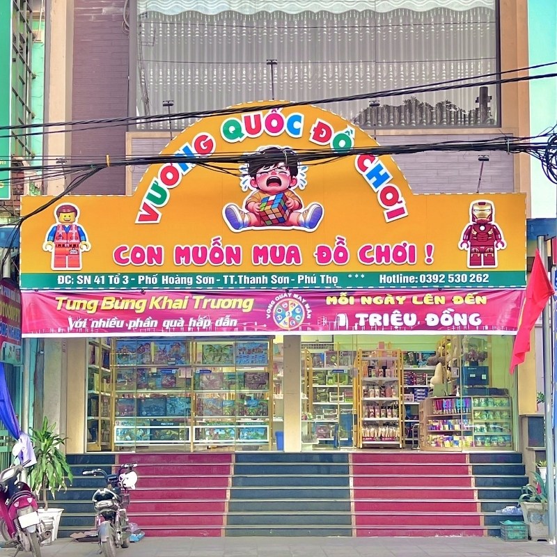 Thiết kế bảng hiệu đồ chơi trẻ em theo y&ecirc;u cầu