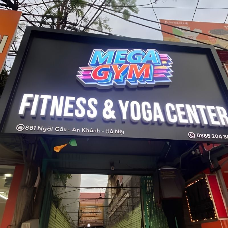 Mẫu bảng hiệu Mega Gym