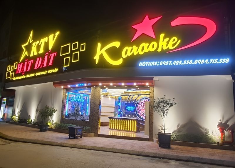 Mẫu bảng hiệu karaoke KTV mặt đất