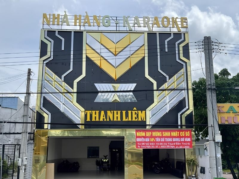 Mẫu bảng hiệu karaoke, nh&agrave; h&agrave;ng Thanh LI&ecirc;m