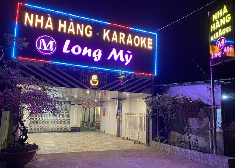 Mẫu bảng hiệu karaoke Long Mỹ