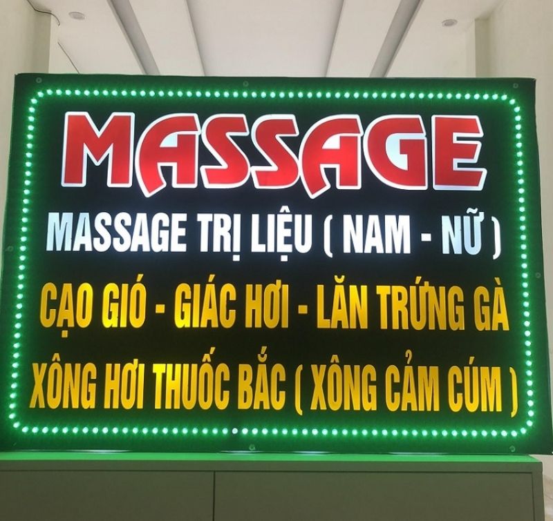 Biển vẫy quảng c&aacute;o massage