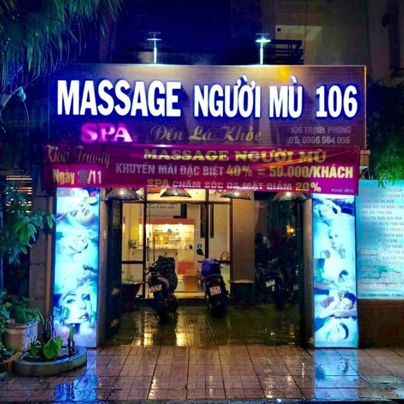 Mẫu bảng hiệu massage người m&ugrave;
