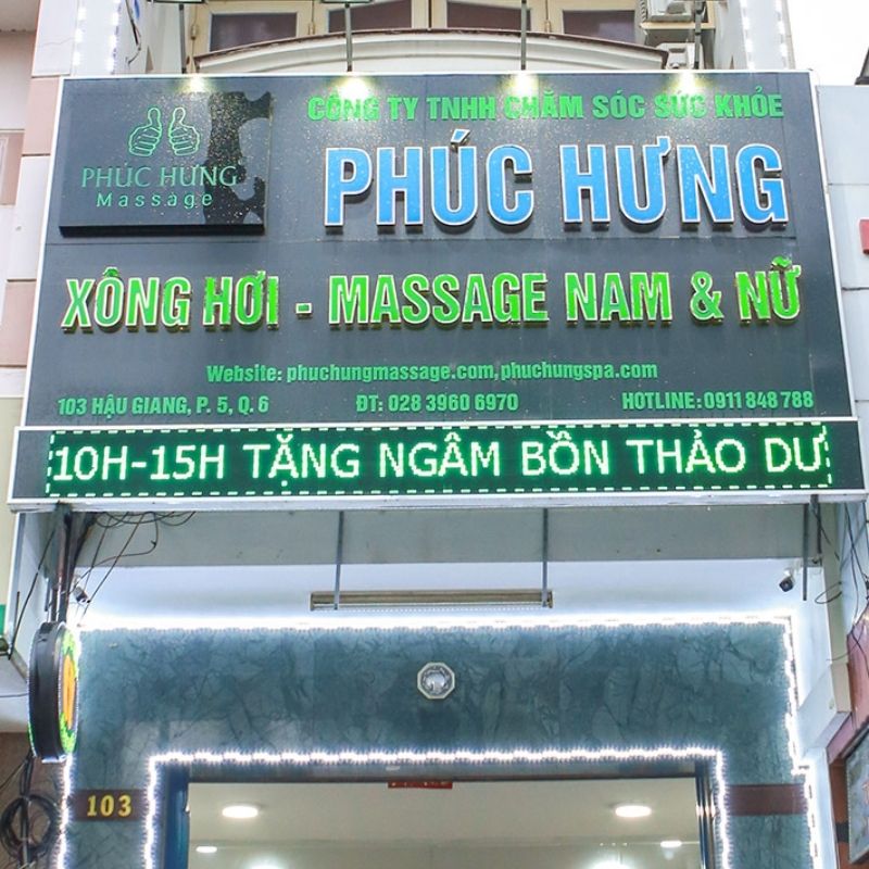 Bảng hiệu quảng c&aacute;o massage x&ocirc;ng hơi