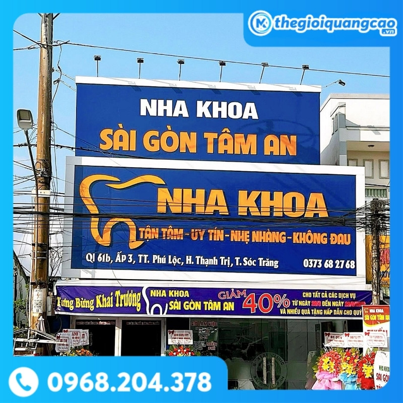 Bảng Hiệu Màu Xanh Dương