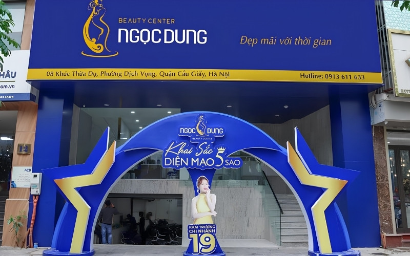 Mẫu bảng hiệu xanh dương cho spa, thẩm mỹ viện