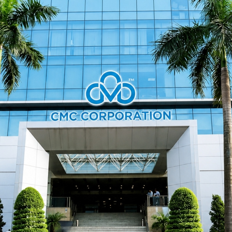 Mẫu biển quảng c&aacute;o m&agrave;u xanh dương cho c&ocirc;ng ty c&ocirc;ng nghệ CMC