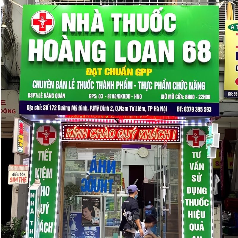 Mẫu bảng hiệu m&agrave;u xanh l&aacute; c&acirc;y cho nh&agrave; thuốc t&acirc;y