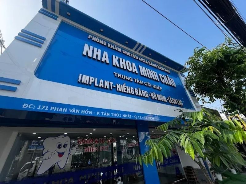 Mẫu bảng hiệu nha khoa Minh Ch&acirc;u