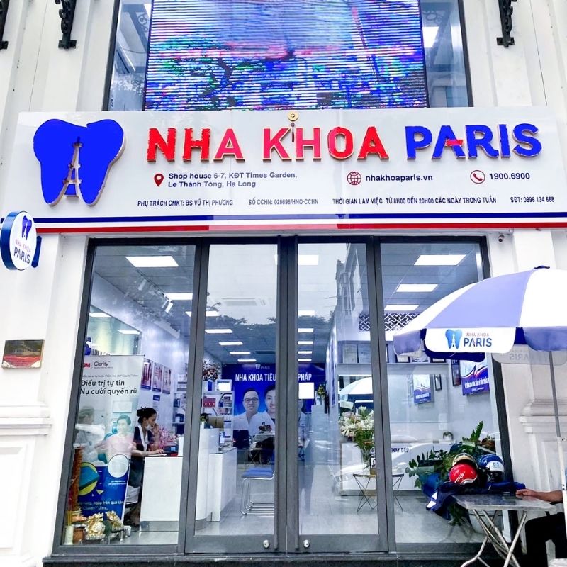 Mẫu bảng hiệu nha khoa Paris