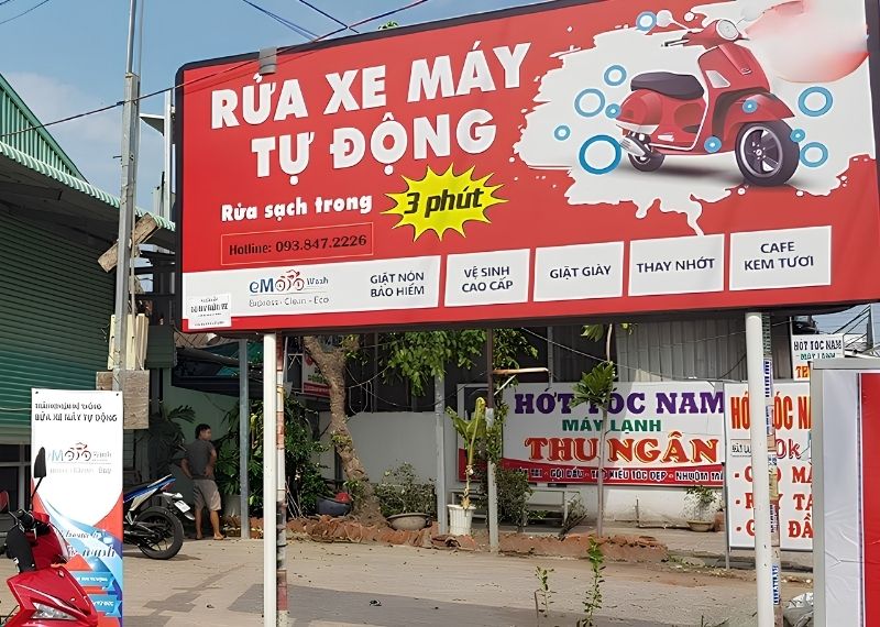 Bảng hiệu rửa xe tự động