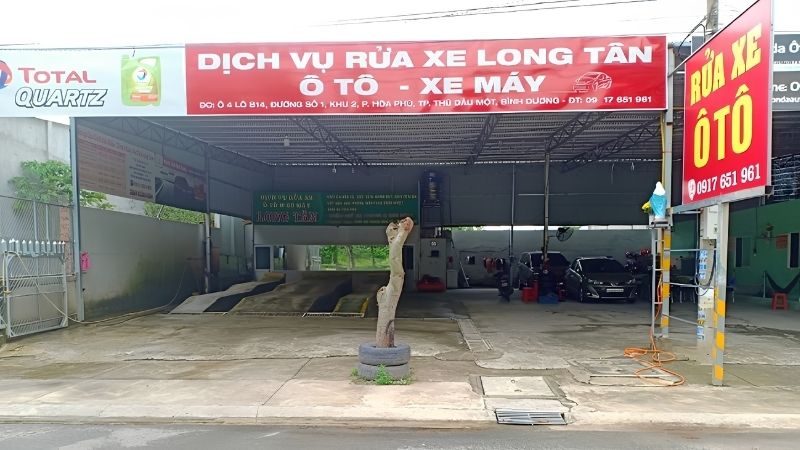 Biển hiệu quảng c&aacute;o dịch vụ rửa xe in bạt hiflex