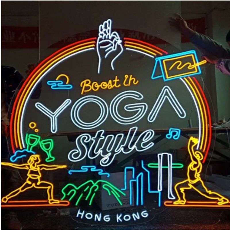 Bảng hiệu yoga đ&egrave;n led neon sign