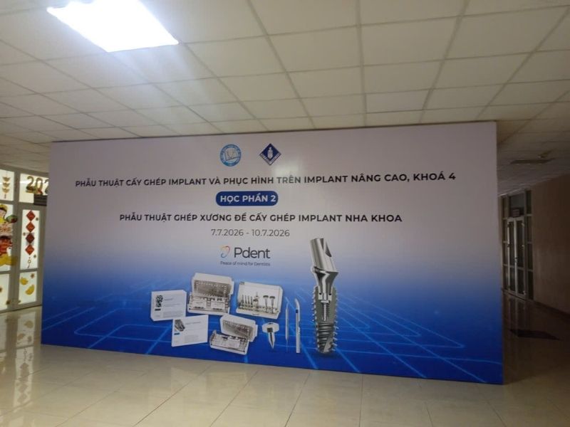 Dự án thi công backdrop giới thiệu học phần