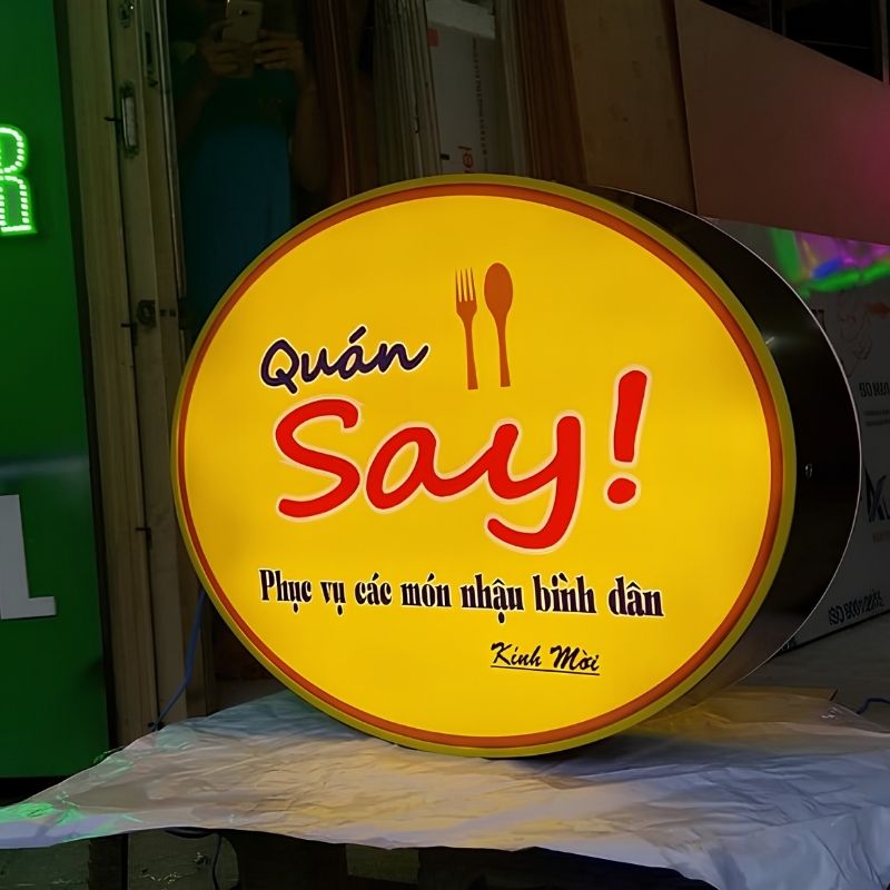 Mẫu bảng hiệu treo cho quán ăn