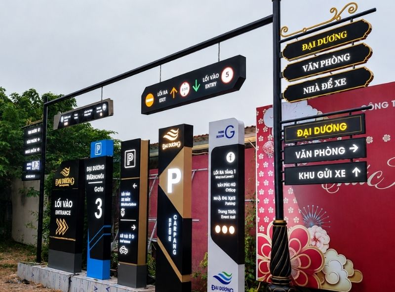 Mẫu bảng hiệu treo chỉ dẫn