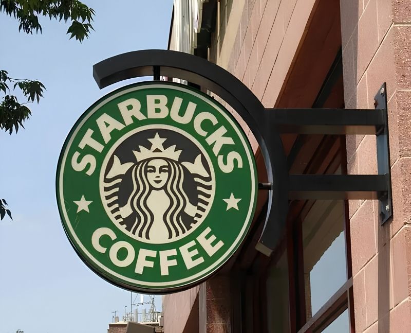 Mẫu hộp đ&egrave;n mica h&uacute;t nổi qu&aacute;n Starbucks